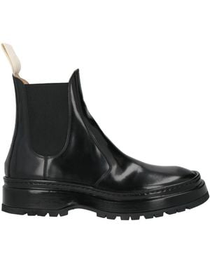 Jacquemus Ankle Boots Leather, Textile Fibres - Black