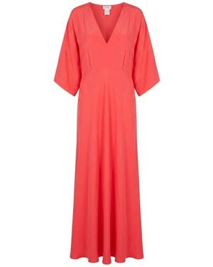 Ottod'Ame Maxi Dress Acetate, Silk - Red