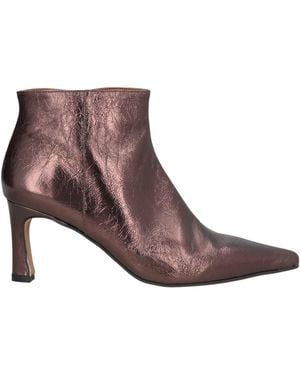 Ángel Alarcón Bronze Ankle Boots Leather - Brown