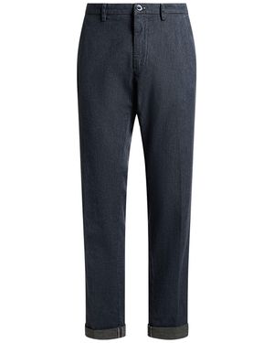 Mason's Pants Cotton, Elastane - Blue
