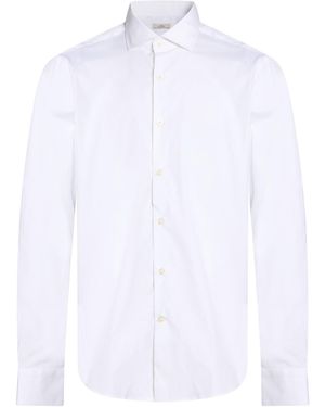 Ghirardelli Shirt Cotton, Elastane - White