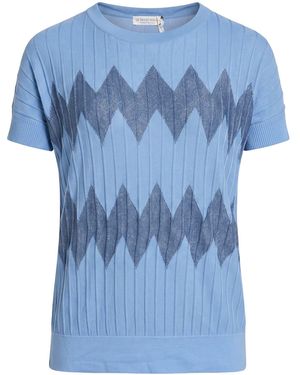 Le Tricot Perugia Sweater Viscose, Polyester - Blue