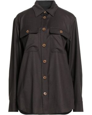 Drumohr Shirt Virgin Wool, Silk, Cashmere - Black