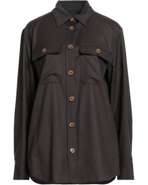 Drumohr Shirt Virgin Wool, Silk, Cashmere - Black