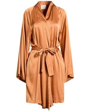 Forte Forte Tan Overcoat & Trench Coat Silk, Elastane - Orange