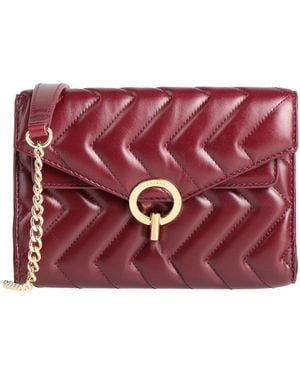 Sandro Burgundy Cross-Body Bag Cowhide - Red