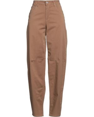 Ottod'Ame Khaki Pants Cotton, Elastane - Brown