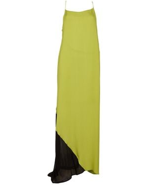 Isabel Benenato Maxi Dress Silk - Green