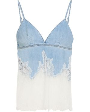DIESEL Top Cotton, Lyocell, Modal, Nylon - Blue