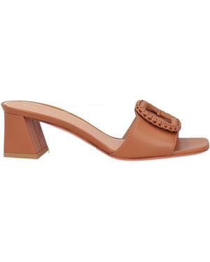 Santoni Camel Sandals Leather - Brown