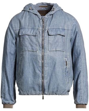 Moorer Denim Outerwear Linen - Blue