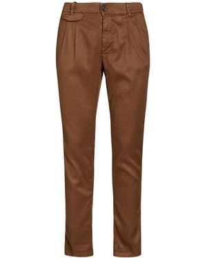 Mason's Pants Linen, Cotton, Elastane - Brown
