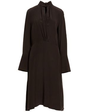 Liviana Conti Dark Midi Dress Silk - Black