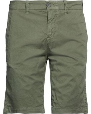 Roy Rogers Military Shorts & Bermuda Shorts Cotton, Elastane - Green