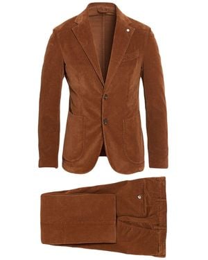 Luigi Bianchi Suit Cotton, Elastane - Brown