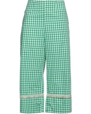 Rose' A Pois Trousers Cotton - Green