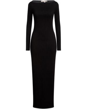 REMAIN Birger Christensen Maxi Dress Viscose, Polyester, Elastane - Black