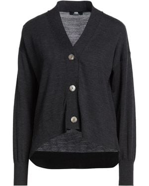 Alpha Studio The Fine Essentials Charcoal Cardigan Merino Wool - Black