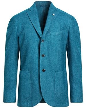 L.B.M. 1911 Blazer Wool, Polyamide, Cotton, Polyester - Blue