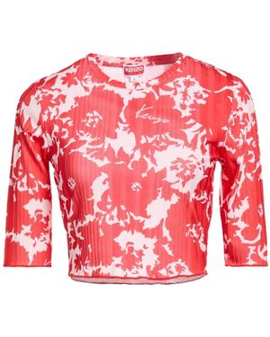 KENZO Top Polyester, Elastane - Red