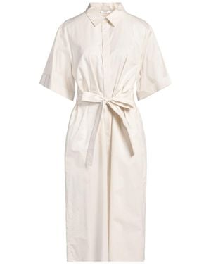 Peserico Midi Dress Cotton, Elastane - White