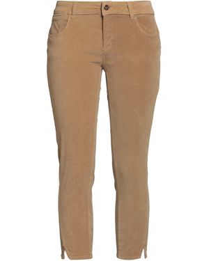 Fracomina Camel Pants Cotton, Elastane - Natural