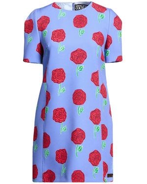 Versace Jeans Couture Mini Dress Polyester, Elastane - Blue