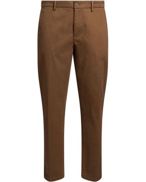 Entre Amis Burgundy Pants Cotton, Elastane - Brown