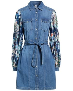 Liu Jo Mini Dress Cotton, Elastane, Polyester - Blue