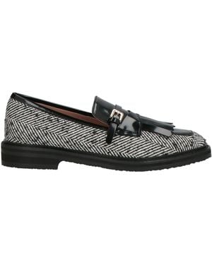 Pollini Loafers Leather, Textile Fibers - Gray