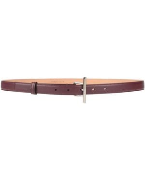 McQueen Burgundy Belt Leather - Red