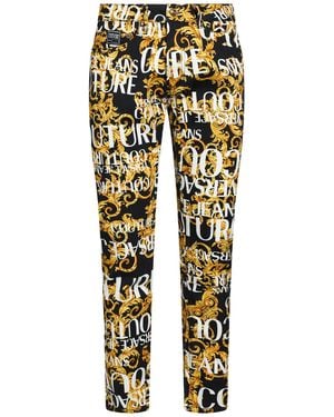 Versace Jeans Couture Trousers Cotton, Elastane - Metallic