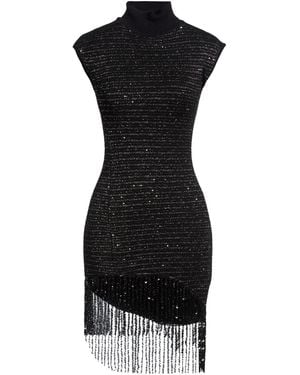 SIMONA CORSELLINI Mini Dress Viscose, Polyester, Pbt - Black
