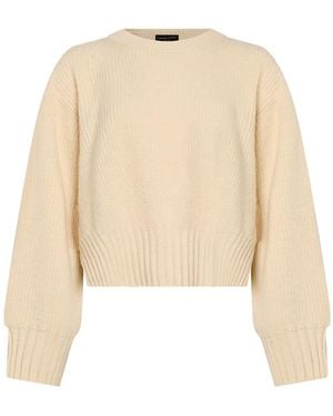 Roberto Collina Ivory Sweater Merino Wool - Natural