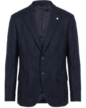 L.B.M. 1911 Midnight Blazer Virgin Wool, Cashmere - Blue