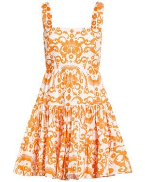 Borgo De Nor Mini Dress Cotton - Orange