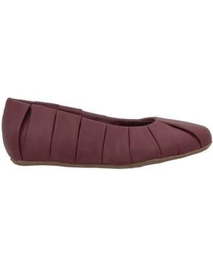 THEMOIRÈ Burgundy Ballet Flats Textile Fibres - Purple