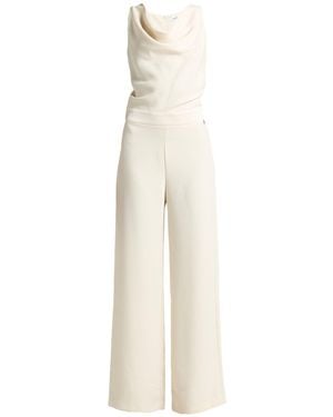 Rebel Queen Cream Jumpsuit Polyester - White