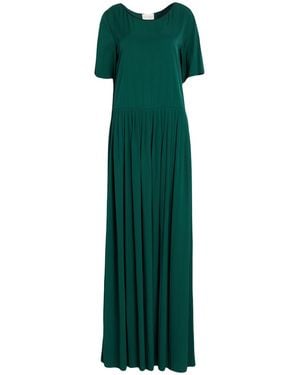 forte_forte Dark Maxi Dress Viscose, Cotton - Green