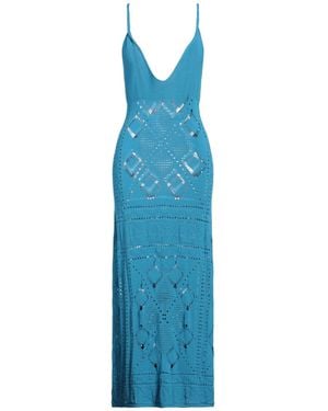 Akep Maxi Dress Viscose, Polyester - Blue
