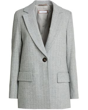 Peserico Easy Blazer Wool, Polyester, Viscose, Polyamide, Elastane - Gray