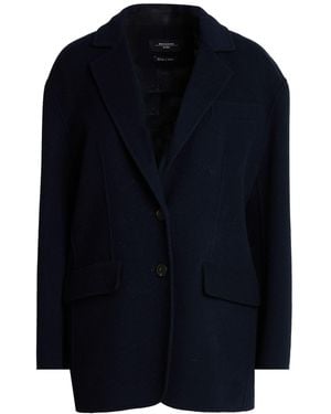Weekend by Maxmara Midnight Coat Virgin Wool - Blue