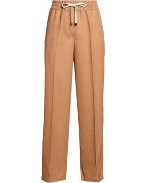 Brian Dales Camel Trousers Wool - Natural