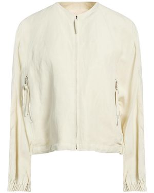 Sandbeige Jacket - White