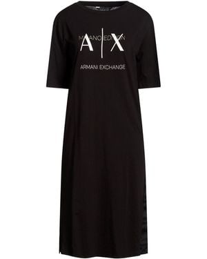 ARMANI EXCHANGE Midi Dress Cotton - Black
