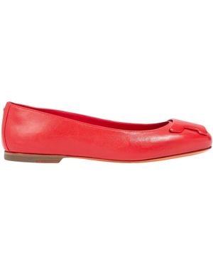 Santoni Ballet Flats Leather - Red
