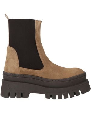 Steve Madden Ankle Boots Leather, Textile Fibers - Brown