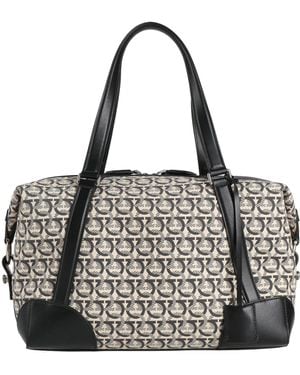 Ferragamo Shoulder Bag Textile Fibers, Leather - Black