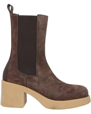 OA non-fashion Dark Ankle Boots Leather - Brown