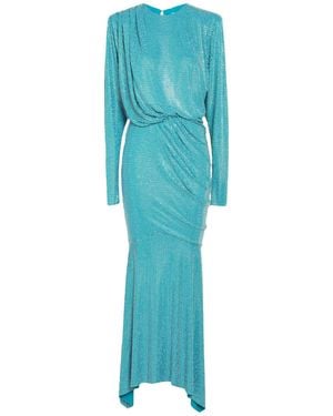Alexandre Vauthier Maxi Dress Viscose, Elastane, Glass - Blue